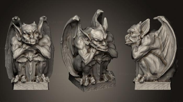 Статуэтки грифоны и драконы (Горгулья 3, STKG_0068) 3D модель для ЧПУ станка